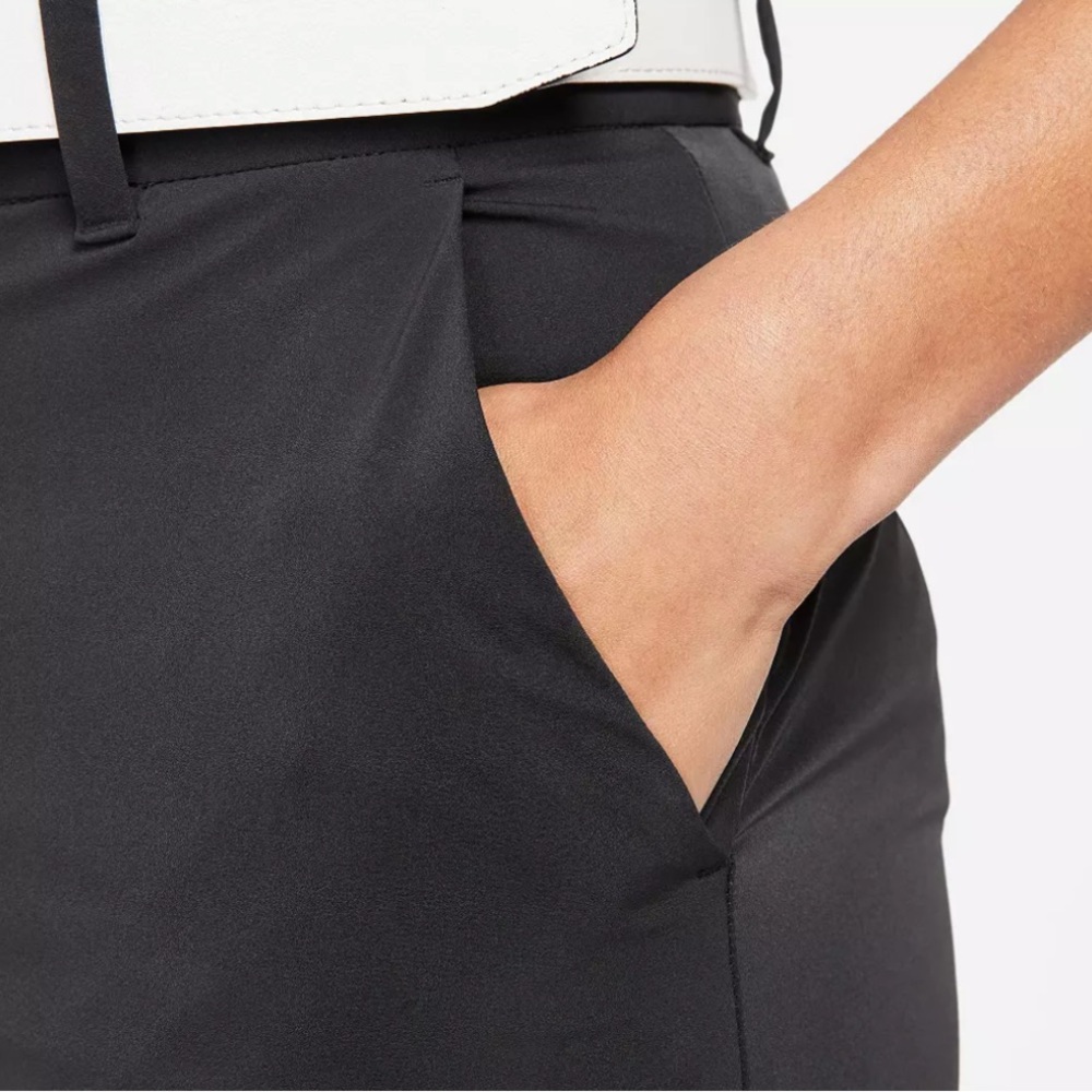 Nike | Women's Black Dri-FIT Golf Pants Ankle Slits Black Embroidered Logo Sz 16 - Picture 5 of 16